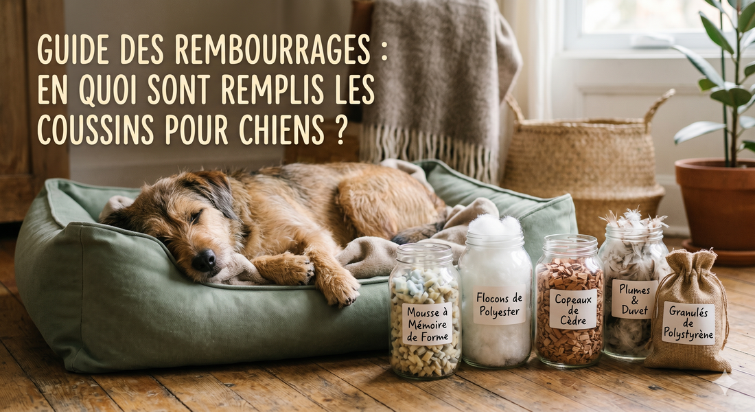 En quoi sont remplis les coussins pour chiens ? Guide des rembourrages