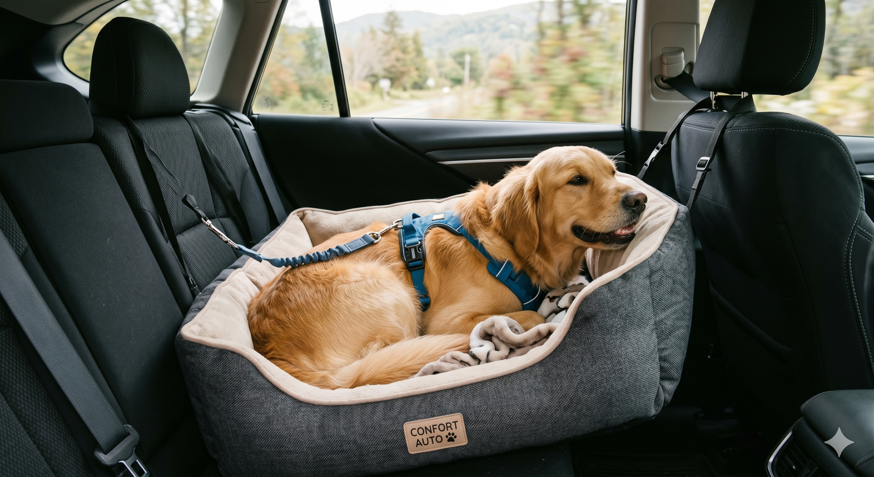 Quel coussin choisir pour son chien en voiture